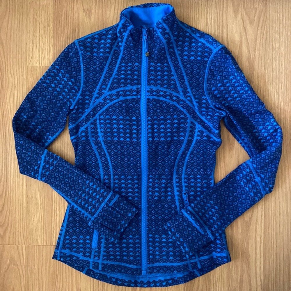 ❤️ Lululemon Define Jacket Size 6 in Blue Print NWOT